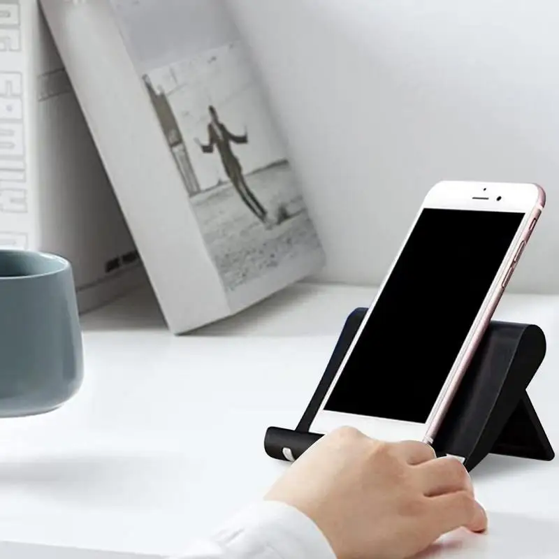 plastic flexibele opvouwbare mobiele telefoon tablet bureau standaard houder smartphone mobiele telefoon beugel voor mobiele telefoon standaard