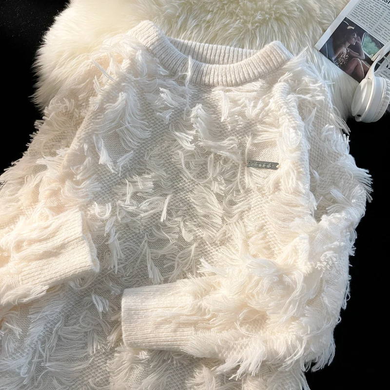 

Модный американский трикотаж Lazy Sle, мужской повседневный трикотаж с струящейся кисточкой, осень-зима, Новое поступление, теплое полиэфирное волокно