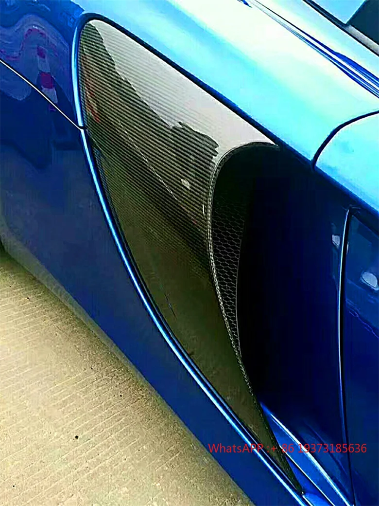 New 3K Diagonal Woven Carbon Fiber Side Rear Fender Vent for McLaren 650S MP4-12C Body Kit view 5