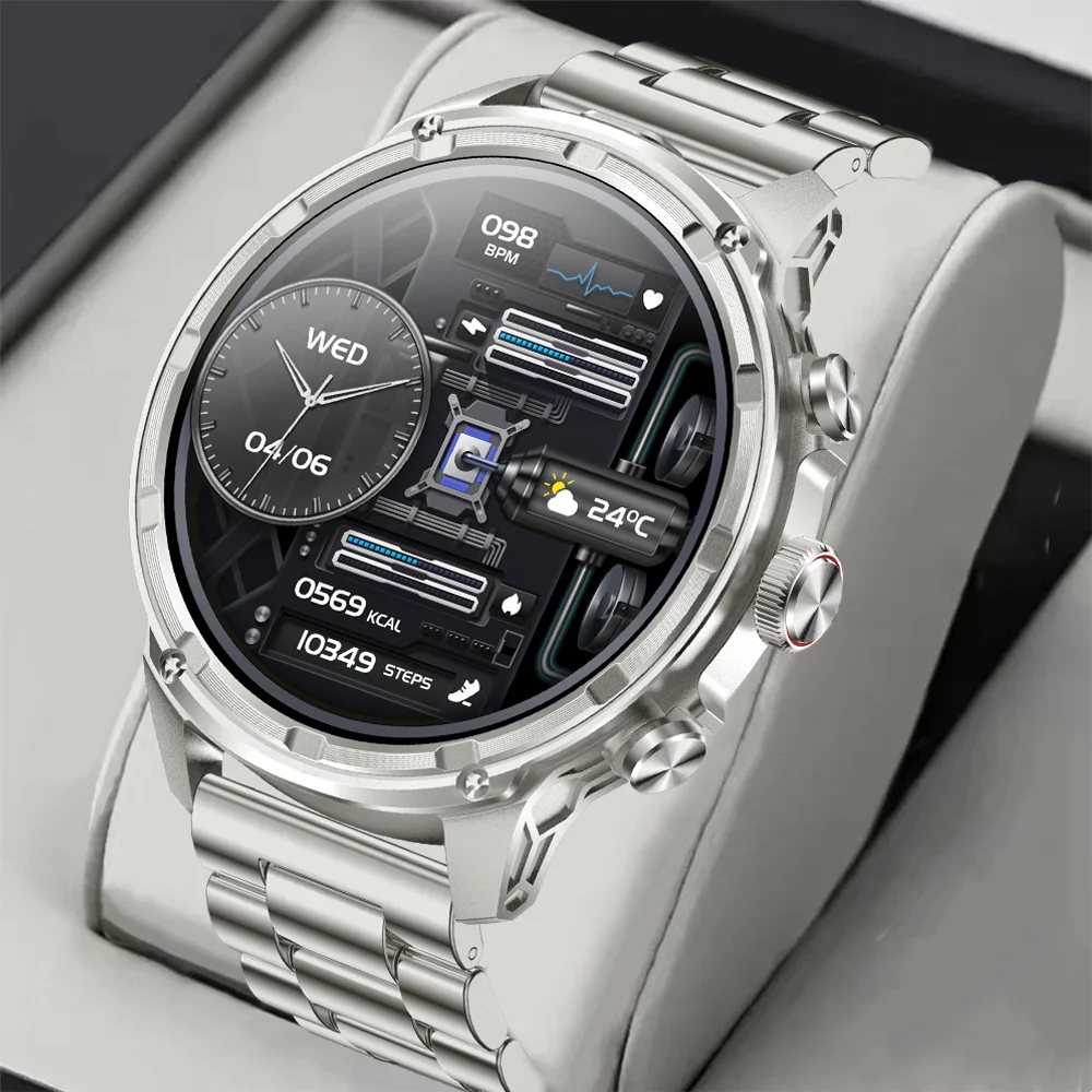 2024 smart electronic watch with alloy material, high-definition screen, long battery life, outdoor sports mode, waterproof