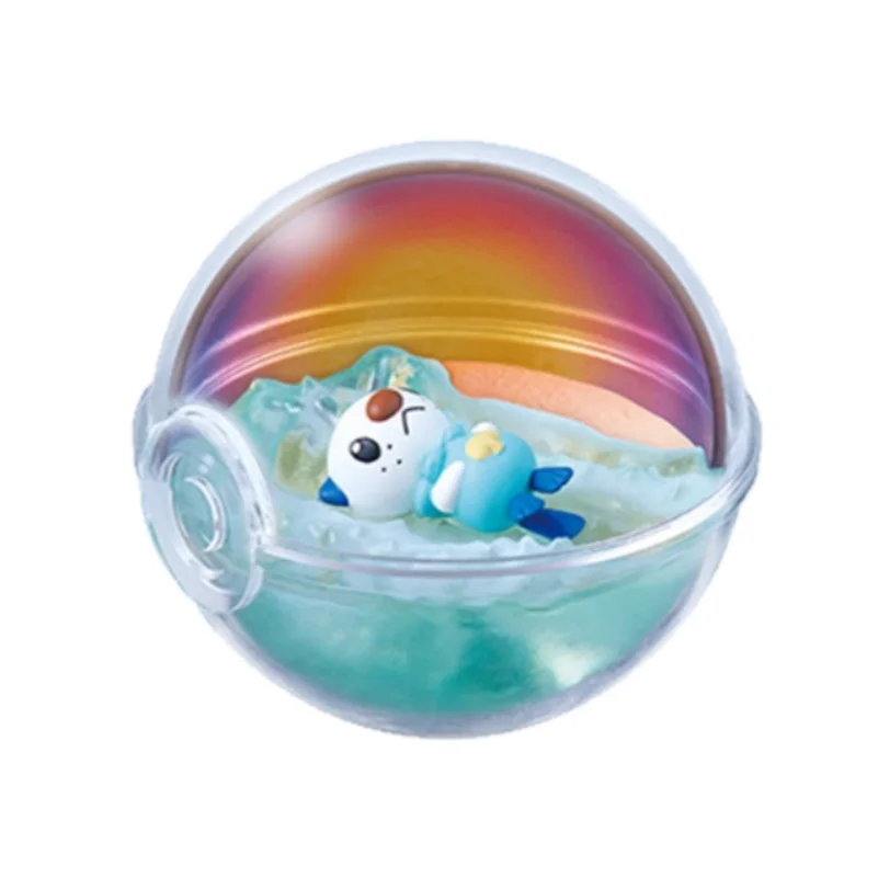 مجموعة حاويات زجاجية من Re-ment Pokémon حجم 13 مجموعة كاملة ألعاب عصرية لسطح المكتب صندوق أعمى حلية مشهد مصغر