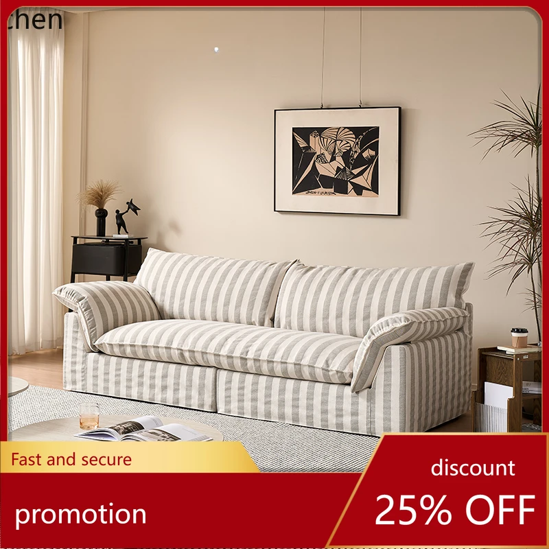 

CZ simple fabric sofa down sofa removable sofa French retro wind room decoration