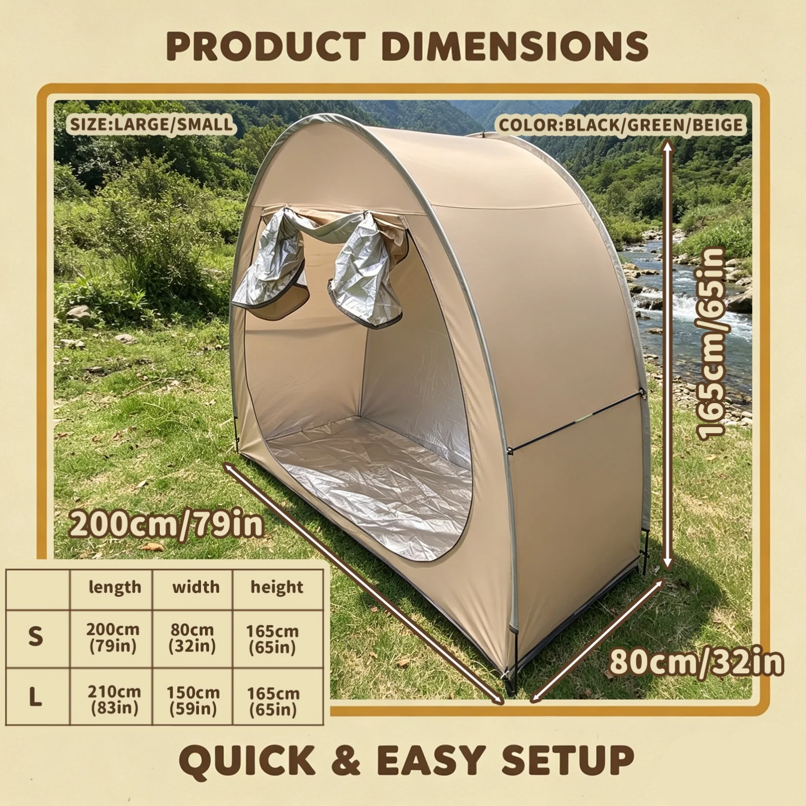 2‑3 Bikes Household Bicycle Storage Shelter, Portable Bike Shed, Foldable Outdoor Tent for Patio Sidewalk Use