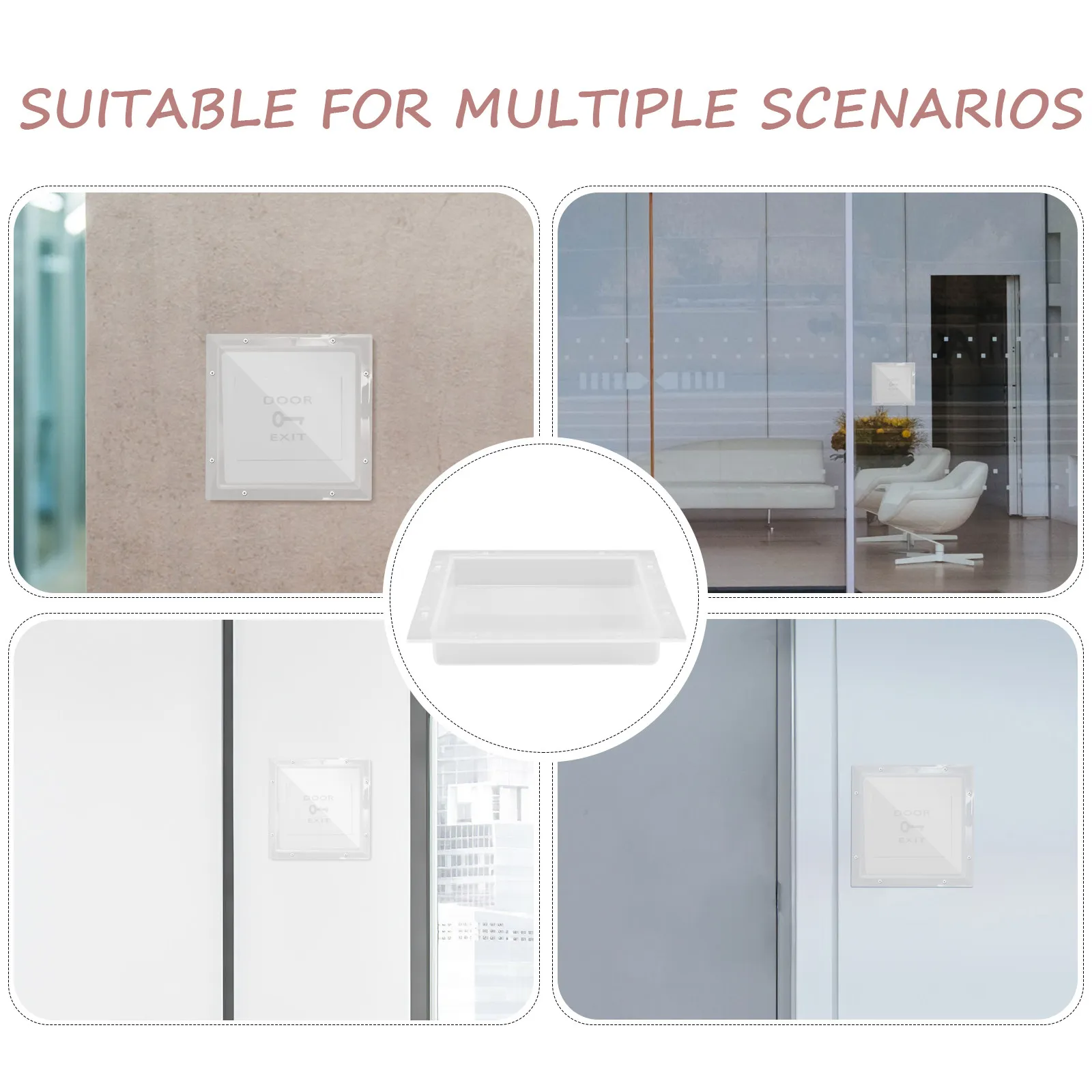 Rainproof Transparent Doorbell Cover for Control Machine Card Reader Fingerprint Device Weatherproof Shell
