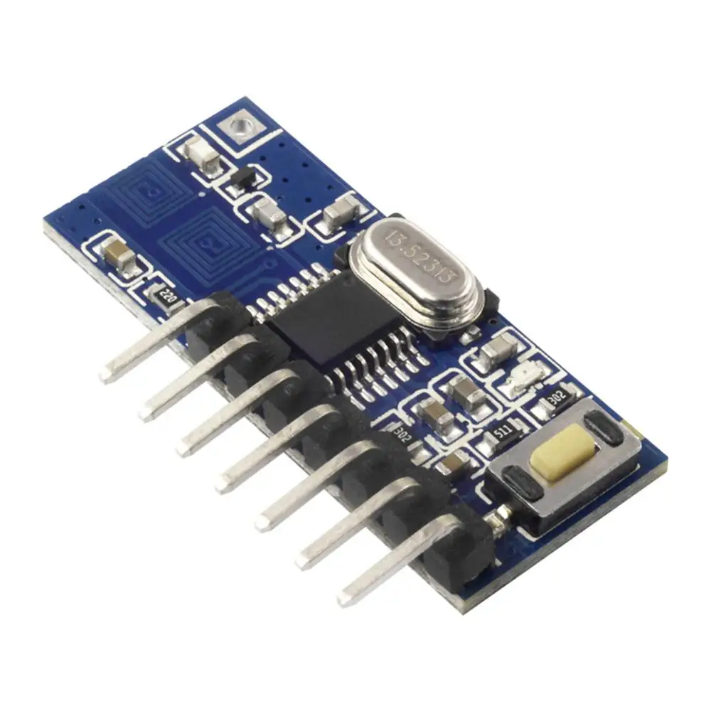 1/2/3PCS 433 Mhz RF Relay Receiver Module Wireless 4 CH Output With Learning Button and 433Mhz RF Remote Controls Transmitter