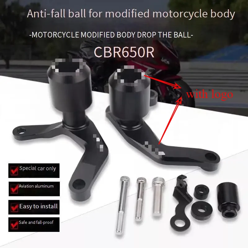 Pare-choc de moteur à billes anti-chute pour Honda, accessoires de moto, carrosserie modifiée, CBR650R, CB650R 19-22