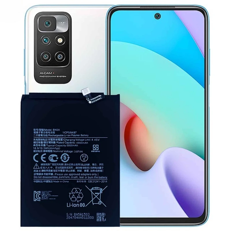 

BN5A for Xiaomi POCO M3 Pro/Redmi Note10T/Note 10 5G Phone Battery High Quality High Capacity Replacement Bateria with Tools