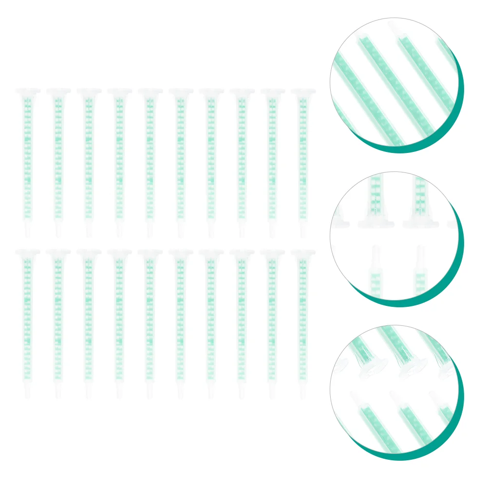 

30 Pcs Tools Mixing Dispensing Hose Epoxy Tube Filling Nozzle AB Glue Green Resin Mixer Applicators