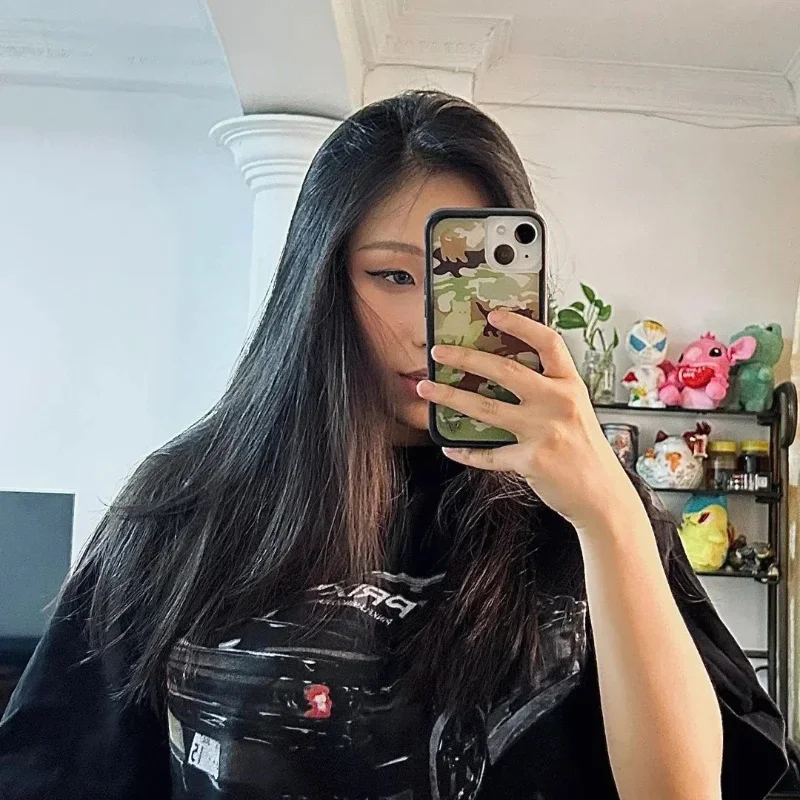 حافظة لهاتف آيفون 12 13 14 15 16 17 Pro Max Plus Wildflower RCat Neko لوحة زيتية للفتيات wf ﻿