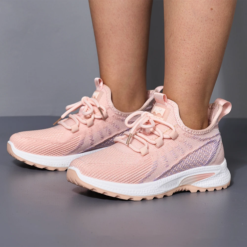 

Fashion Woman Sneakers Shoes For Women Knited Breathable Slip-On Mesh Casual Women'S Sports Shoes Women Shoes For Tennis Female