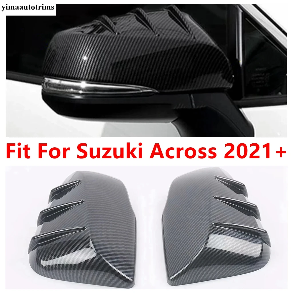 Car Side Rearview Mirror Caps Shells Decoration Cover Trim ABS Chrome / Carbon Fiber Look Accessories Fit For Suzuki Across 2021