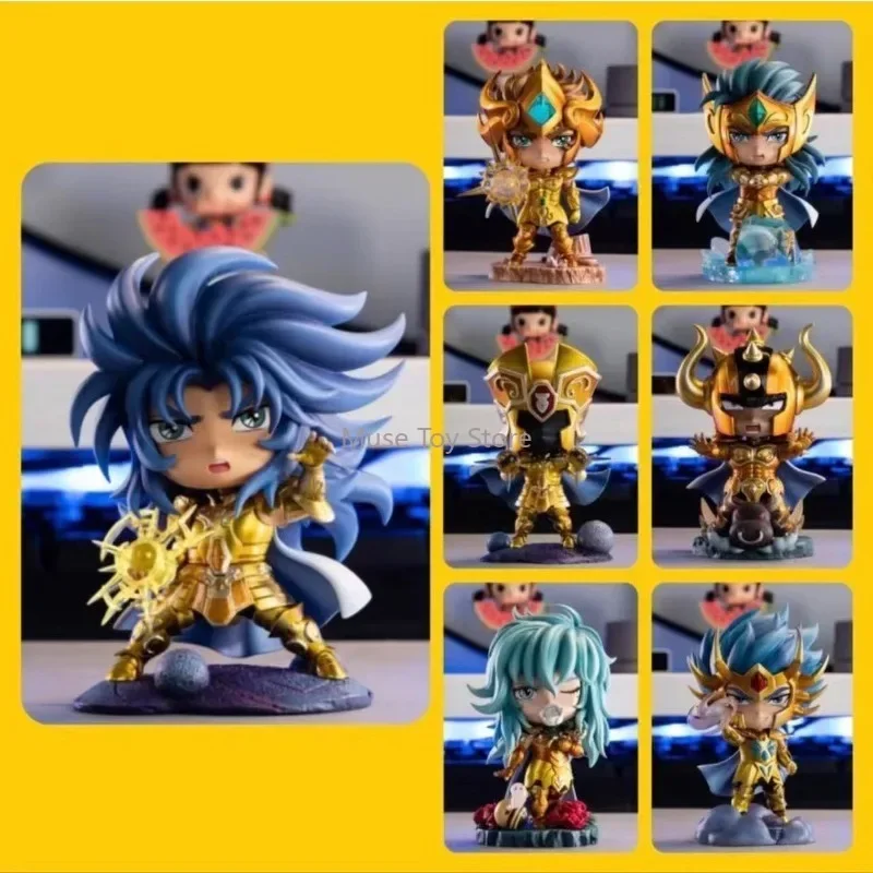 FOC GK Mini Saint Seiya Myth Cloth BOX Knights of The Zodiac 12 Constellation Box Gift Action Figure Model Toy Resin Q Statue