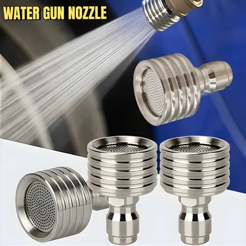 Stainless Steel High Pressure Cleaning Gun Interface 1/4 Inch Quick Plug Car Wash Machine Nozzle Garden City Tool