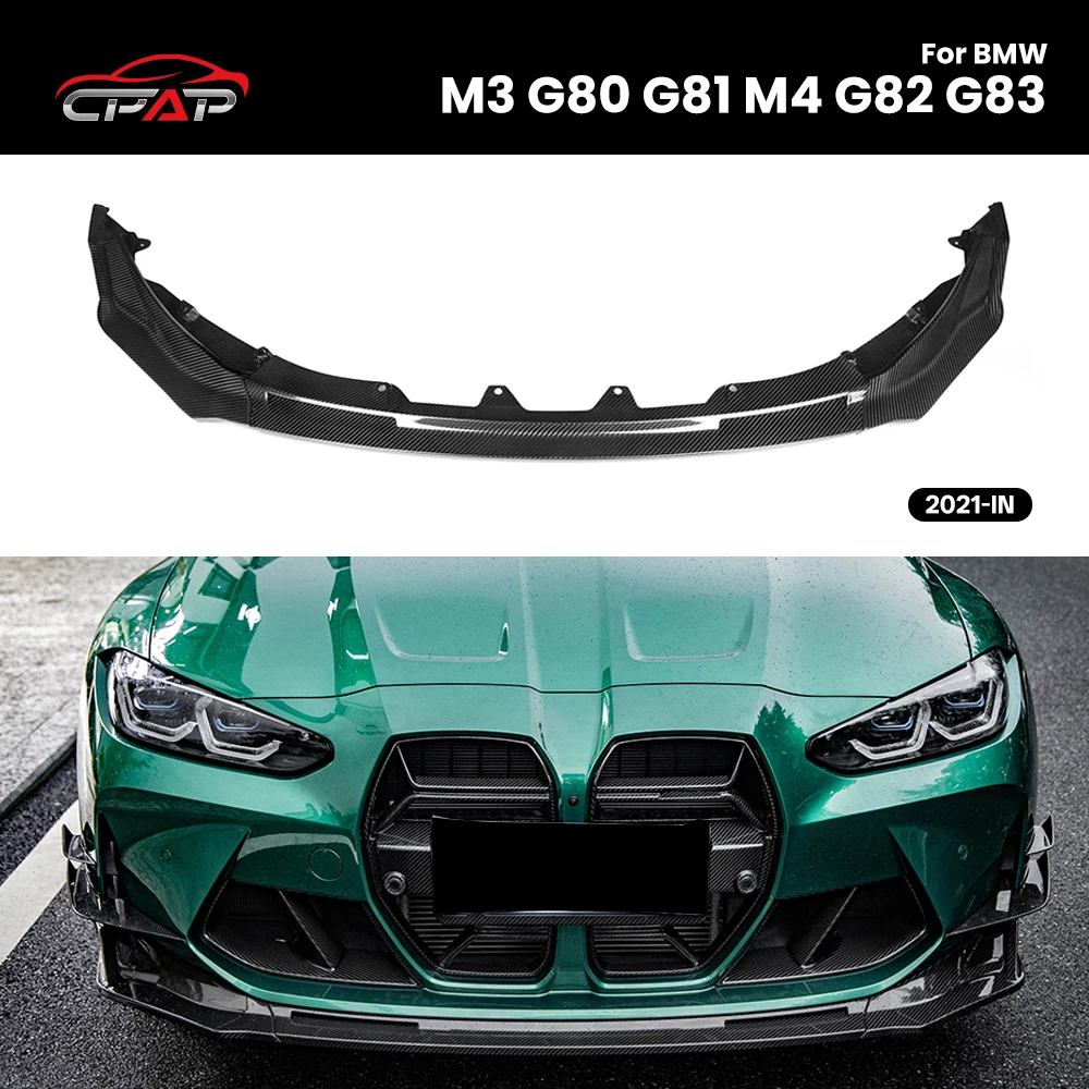 

Real Dry Carbon Fiber Front Diffuser Bumper Lip Splitter For BMW M3 M4 G80 G81 G82 G83 CSL/CS/GT4/V/MP Style 2021-IN