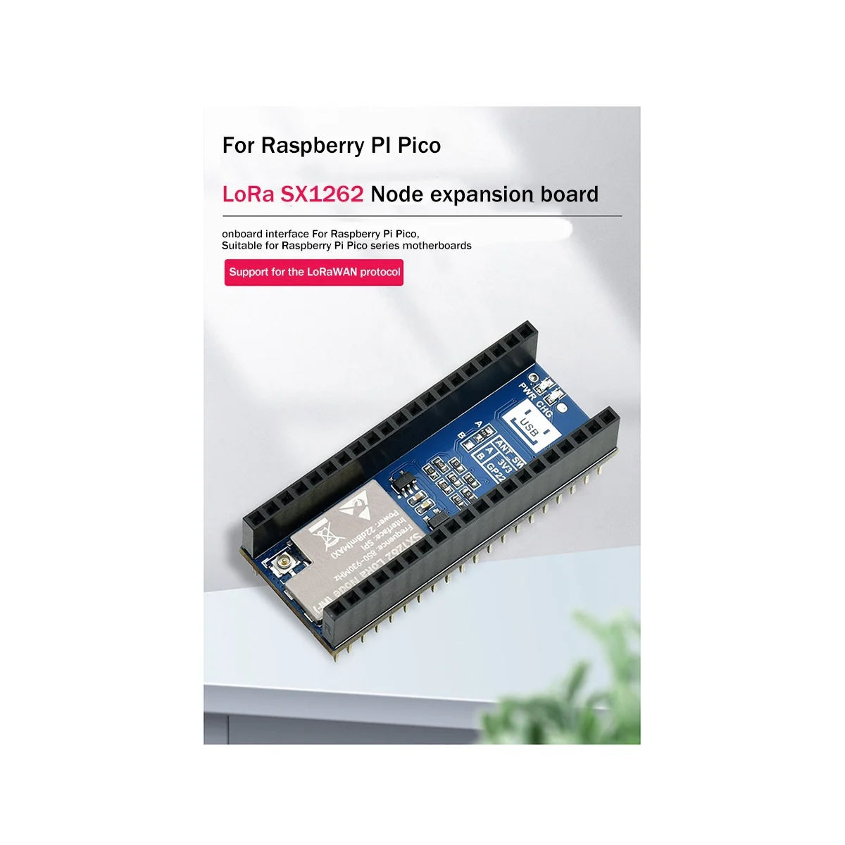 Módulo Placa de Expansão para Raspberry Pi, Pico LORA Node, SX1262, 902-930MHz, Suporte LoRaWAN