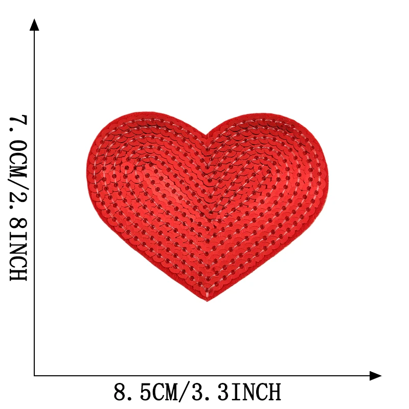 Eisen auf Patches für Kleidung Stern Herz Pailletten Thermo jacke DIY gestickt nähen Aufkleber Rucksack niedlichen Parche Kinder Ropa Glitter – Detail 8