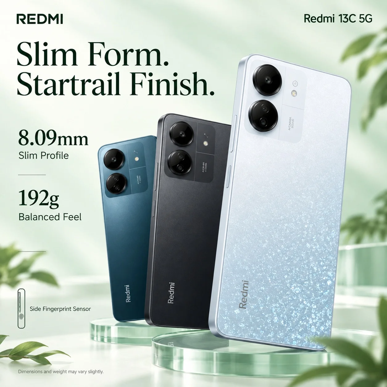 Redmi 13C 5G Smartphone 8GB+256GB, Dimensity 6100+, 6.74