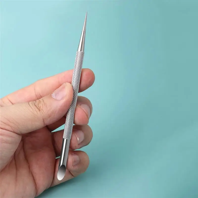 Empurrador de cutícula de aço inoxidável de ponta dupla, removedor de manicure, ferramenta para arte em unhas, 1 a 5 peças