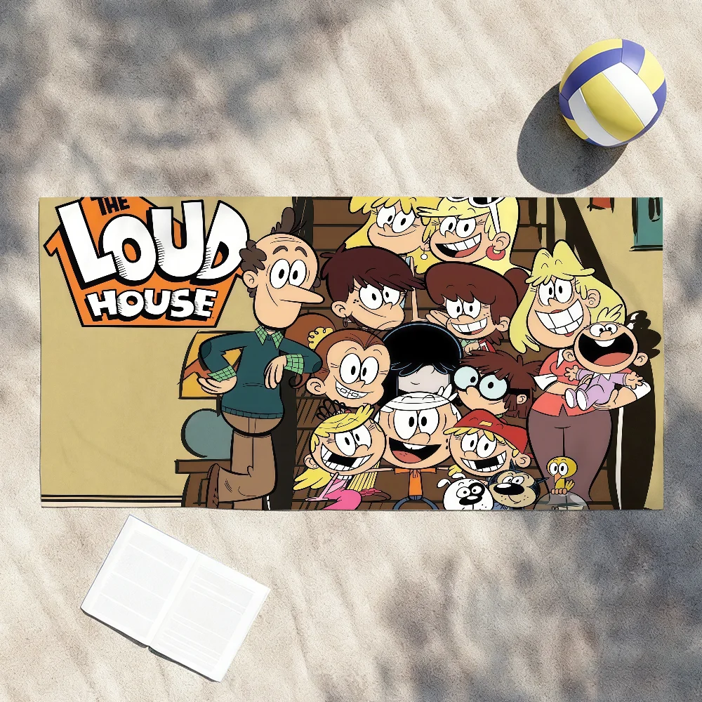 Cartoon the L-Loud H-House-S Towel Soft Lightweight Anti-Sand Large Beach Towel Quick-Drying Bath Sports Family
