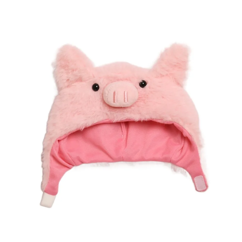 القط عروسة كارتون أفخم قبعة أفخم دمية على شكل حيوان الحيوان غطاء الأذن كوس القبعات تغيير لعبة خلع الملابس #4