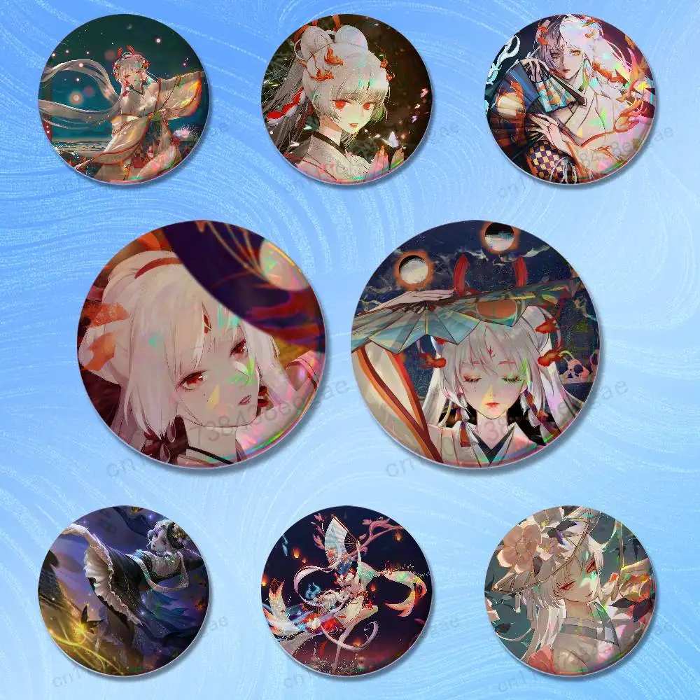 

O-Onmyoji Game S-Shiranui Custom Badges 25 32 44 58 75 mm Brooch Backpack Hat Enamel Pins Accessories Toys Gifts