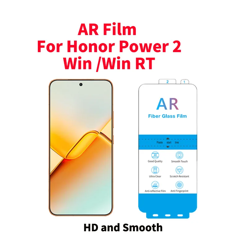 Film de protection d'écran transparent en Fiber anti-reflet, 2 pièces, pour Honor Power 2 Win RT HD AR