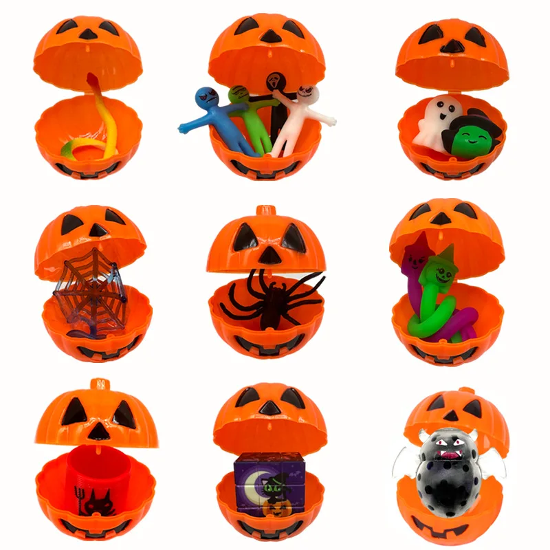 

Halloween Pumpkin Toy Blind Box - Surprise Prank Gashapon - Squishy Stretch Fidget Toy for Children's Day Gifts