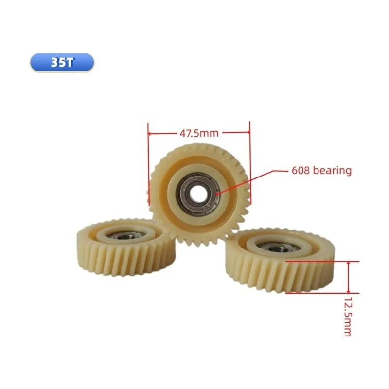 ABVG-For E-Bike Hub Motor Replacement- 35-Tooth Nylon Gear(47.5Mm Diameter, 12.5Mm Thickness) Snap Ring Included, 35 Teeth