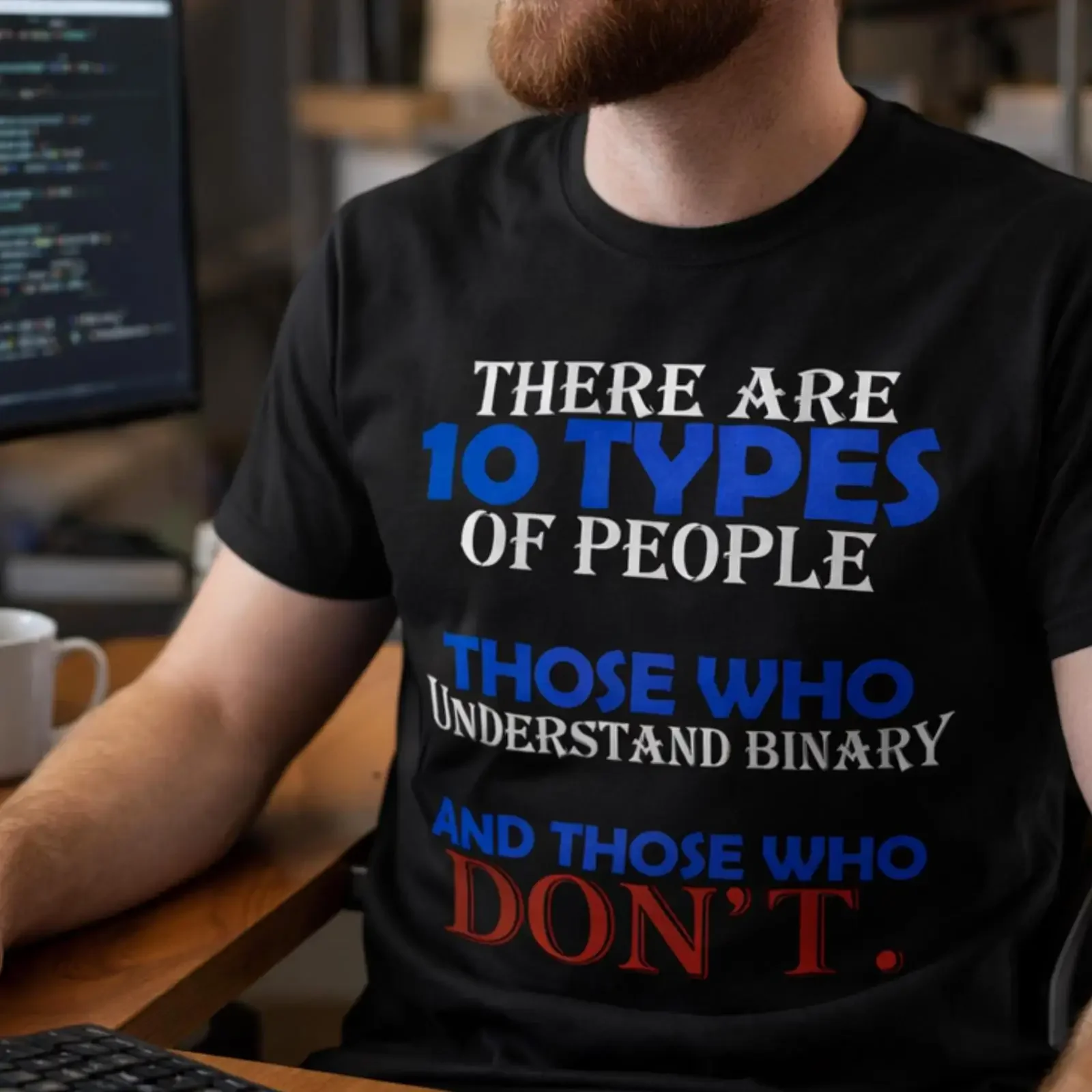 There Are 10 Types of People Funny Binary Programmer T Shirt Soft Coding Humor Computer Science Nerd vintage Washed