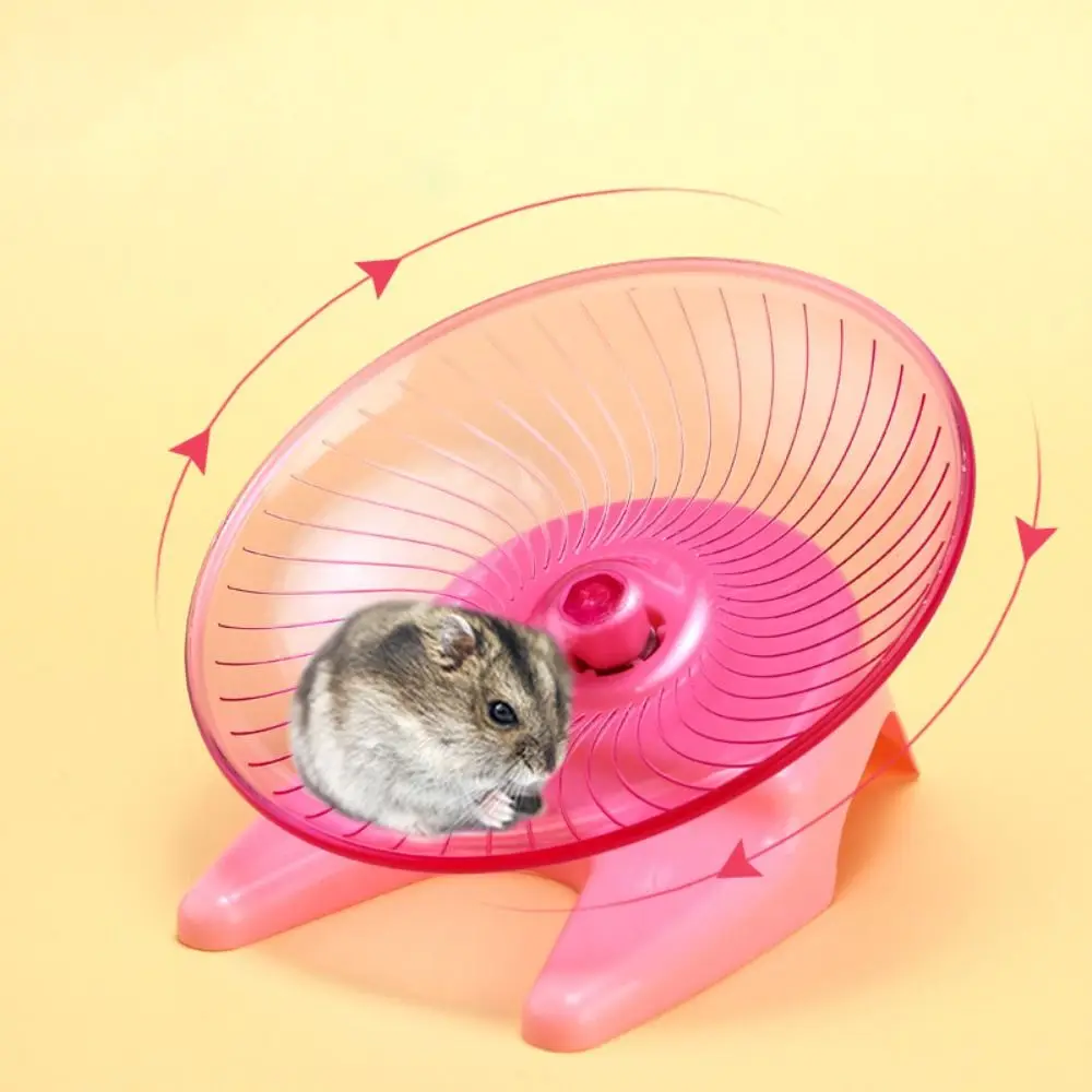 Transparent Pet Hamster Flying Saucer Anti-Slip Rat Toys Cage Hamster Running Wheels Indoor Exercise Toys Squirrel Wheel