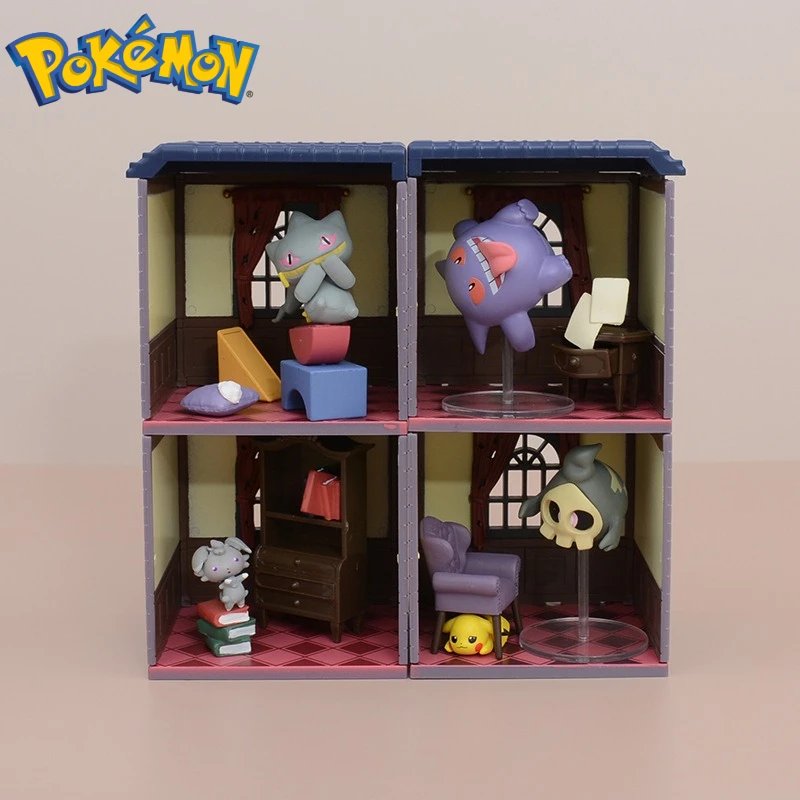 serie-de-maison-hantee-mysterieuse-de-minuit-pokemon-modele-anime-pikachu-gengar-ornements-jouets-mignons-pour-enfants-cadeaux-d'anniversaire