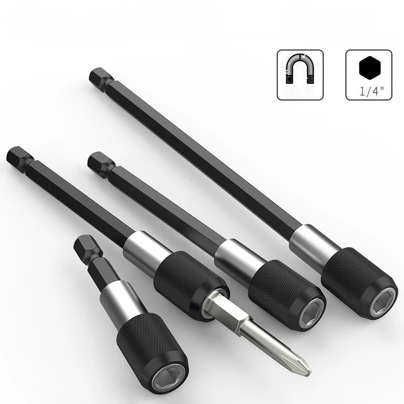 quick hex shank release chave de fenda eletrica magnetica suporte de extensao bit 60 mm 100 mm 150 mm 1pc pcs pcs 01