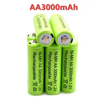AA 3000mAh NiMH 1,2 V Akkus Grün Batterie Garten Solar Lampe LED Taschenlampe Laterne