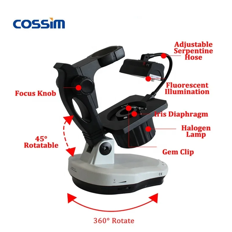 VGM Table Jewelry Microscope Base Stand Gemological  Equipment for Gem Identification