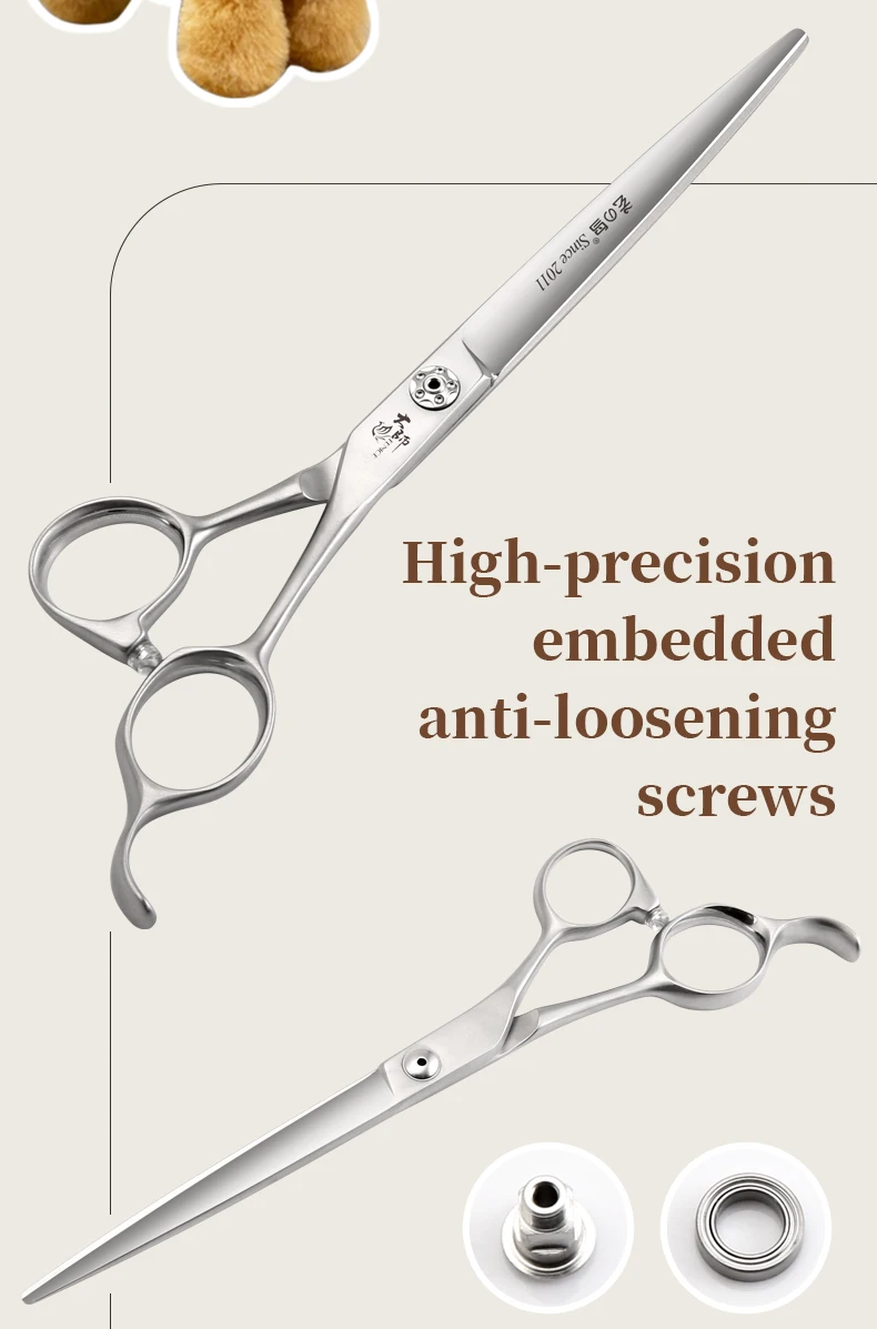 Fenice Slim Narrow Dog Grooming Scissors Set Straight/Curved/Thinner/Chunker Shears Schere Spezialisiert für KR- und JP Groomers – Detail 16