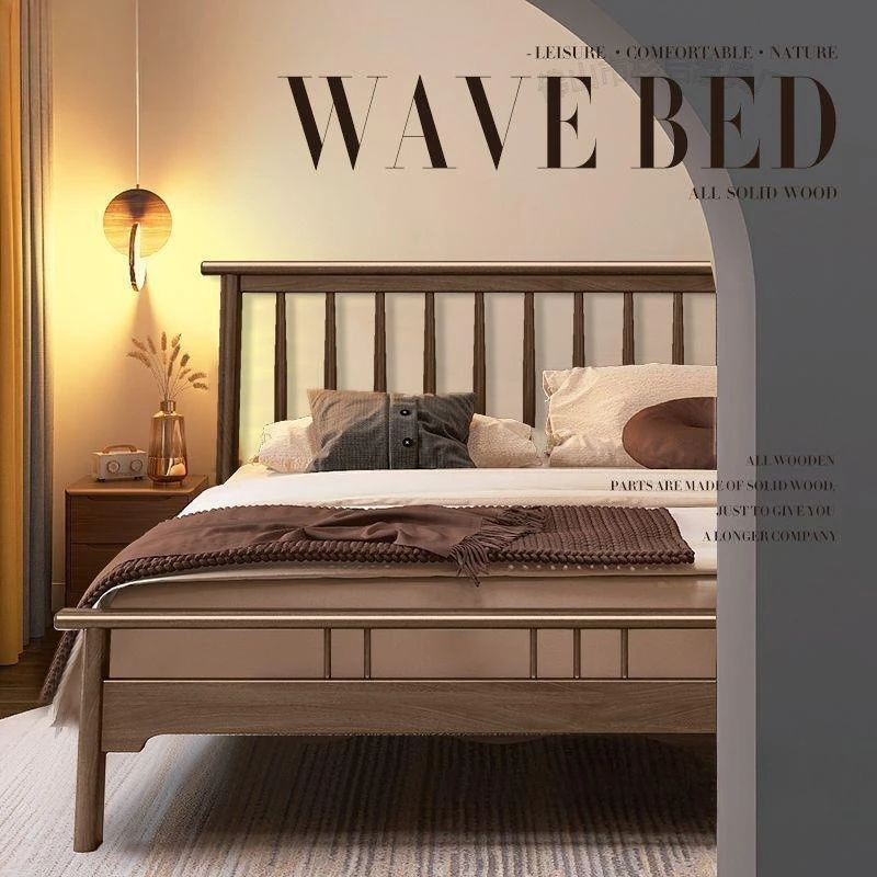 Solid wood bed single Windsor 1.8 master bedroom double 1.5 master bedroom bed and breakfast