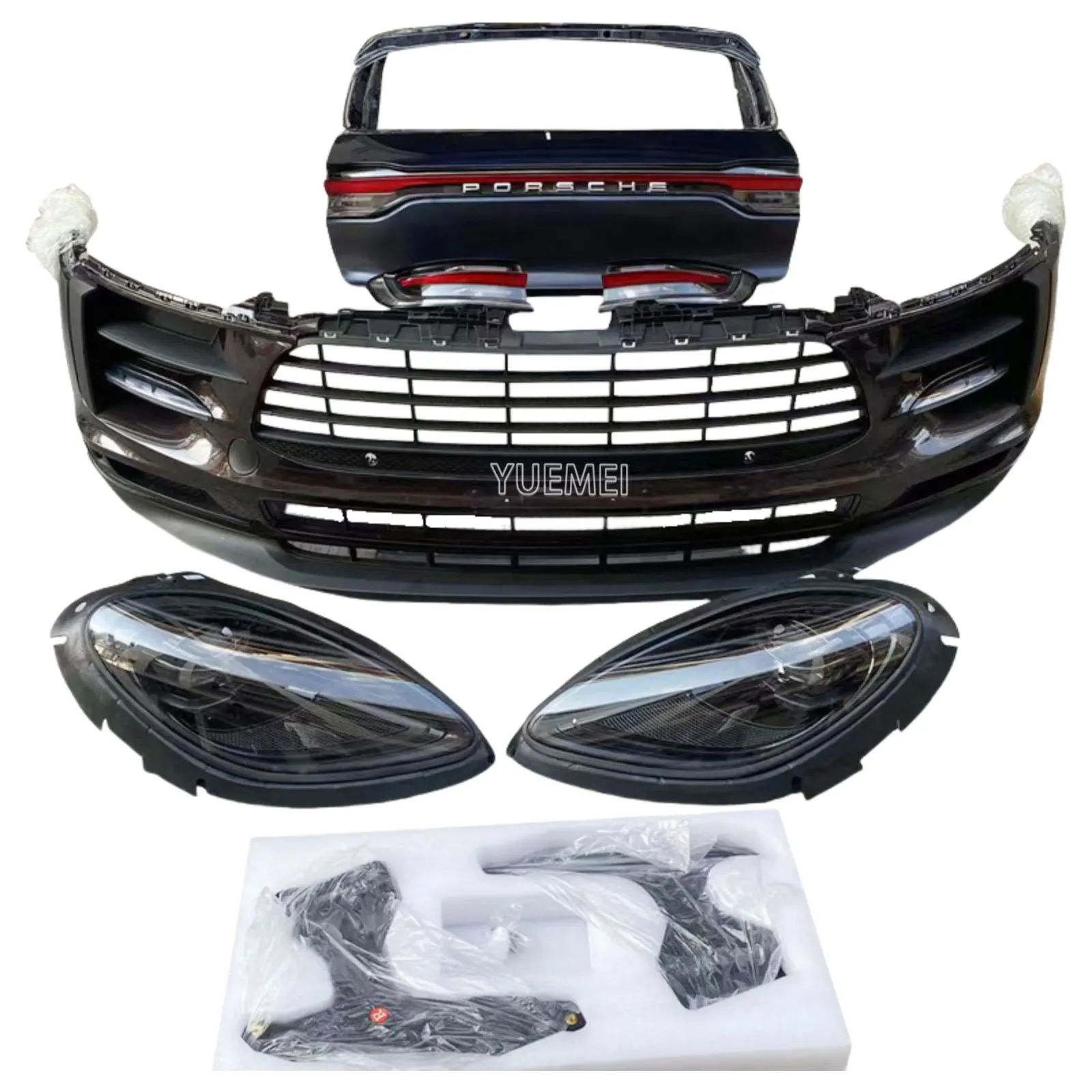 

Suitable for Upgrading the New for Porsche Macan Body Kit, Front Rear Bumper, Headlights, Taillights