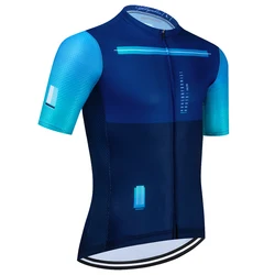 2024 New Summer Men's Bicycle Short Sleeved Sweatshirt, Breathable Outdoor Mountain Bike Riding Suit