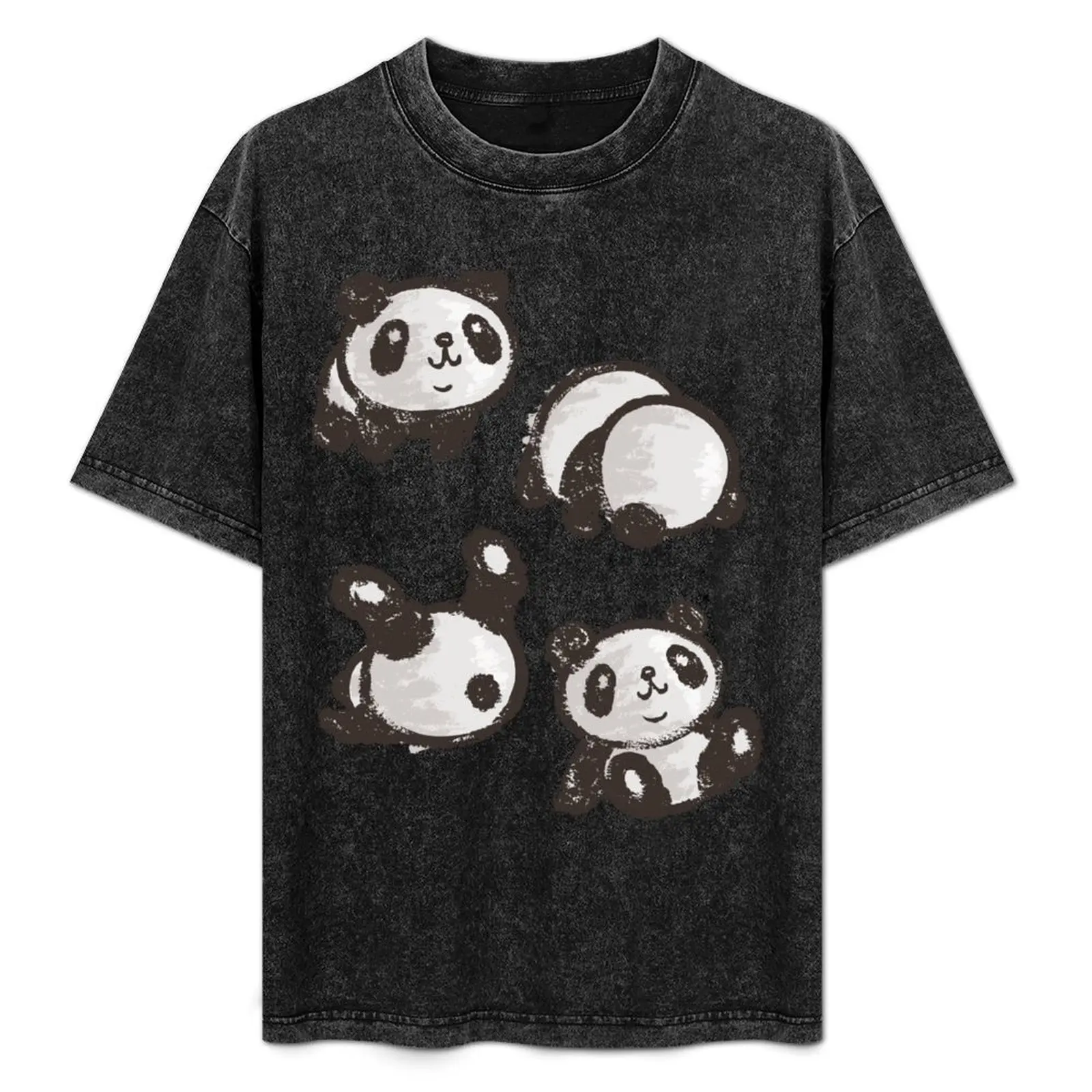 

Rolling panda T-Shirt Work Wear Simple Tee Shirt