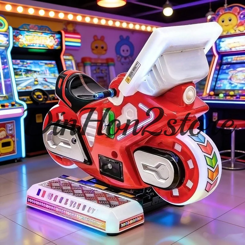 Coin-operated large kids game machines, toy racing machines, arcade cars, motorcycles, indoor games