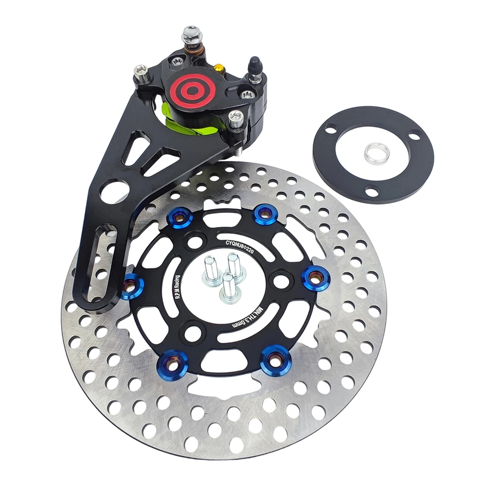 

84mm Motorcycle 32mm*2Piston Brake Caliper with 220mm Brake Disc & Bracket CNC Aluminum For Honda Suzuki Yamaha Scooter Pitbike