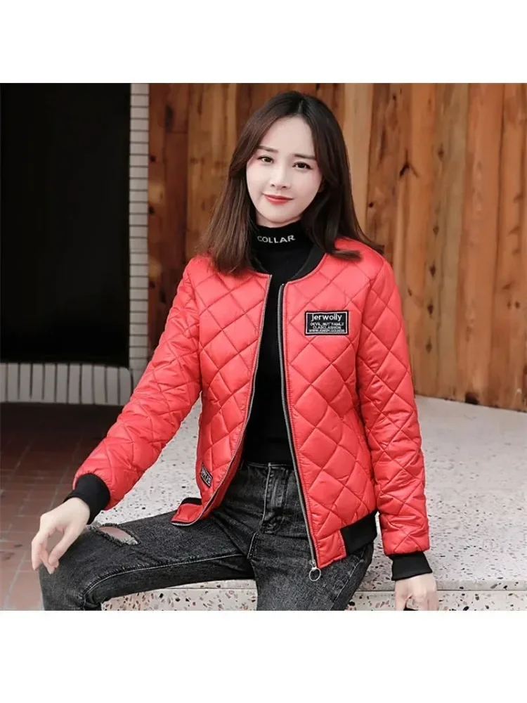 

Зимняя женская куртка, женское холодное пальто с хлопковой подкладкой, однотонное короткое стильное пальто с круглым вырезом и молнией, повседневные парки, женская свободная верхняя одежда