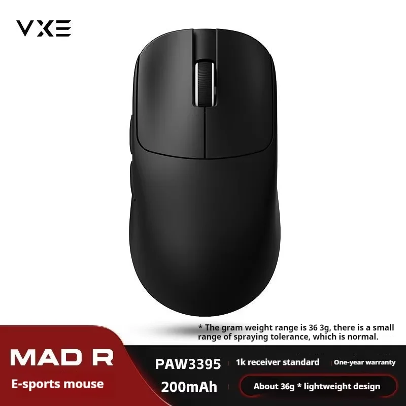 

Vxe Mad R/R Major Gaming E-Sports Mouse Paw3395/3950 Dual-Mode Nonporous Lightweight Ergonomic Standard 8k