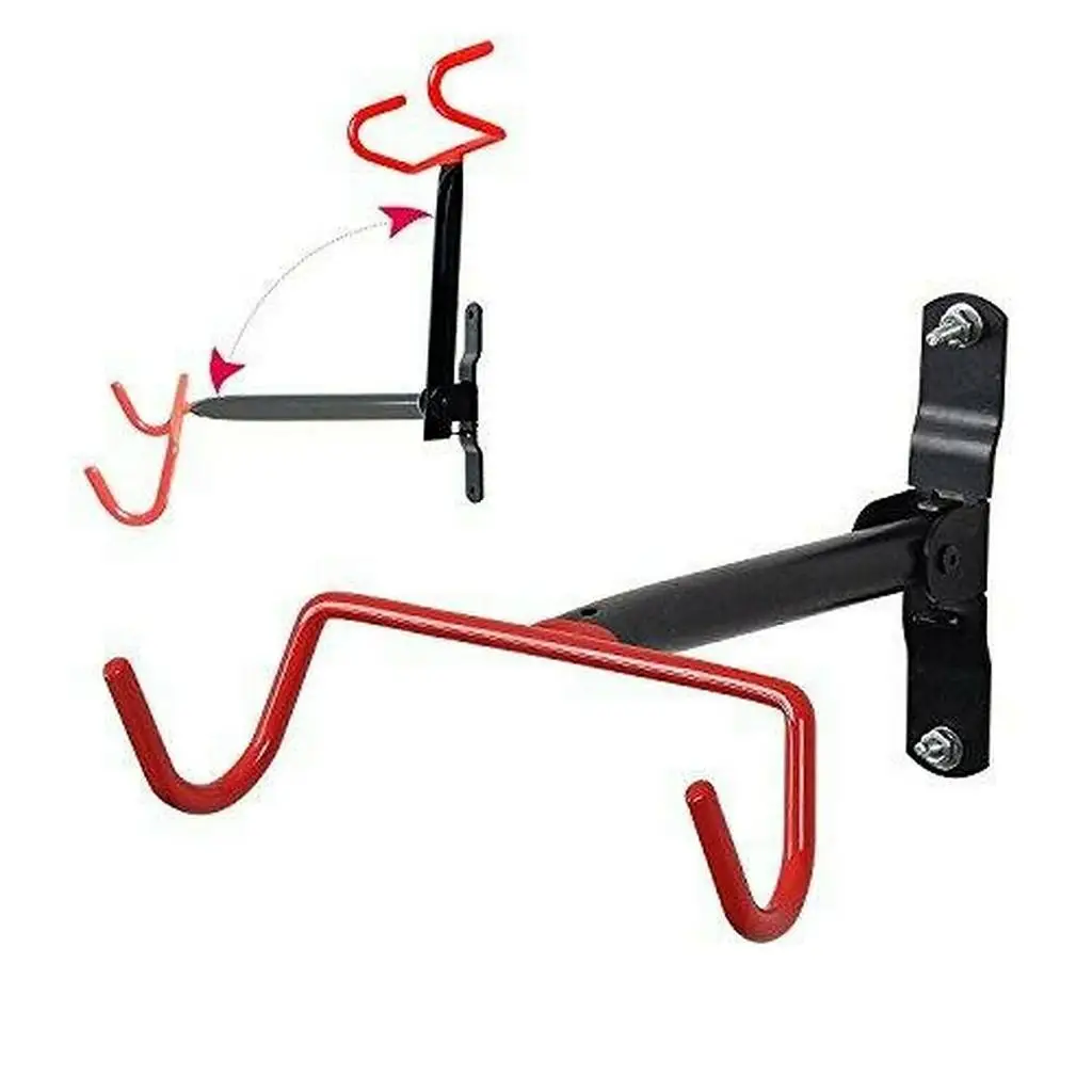 Stable Solid Bike Wall Mount Hook Room Hanger Horizontal Hanger Flip-Up