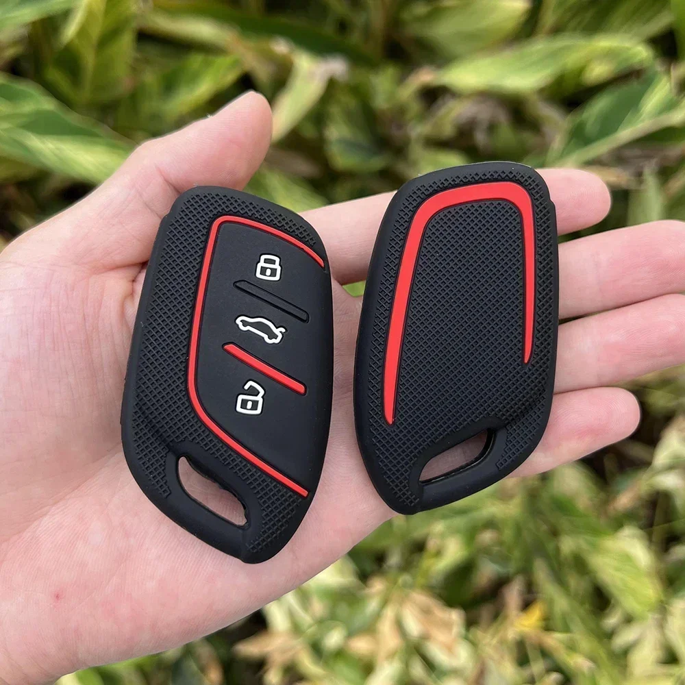 For MG 4 2023 Mg4 Ev MG HS GT ZS EV ZX MG5 MG6 3 Buttons Silicone Fob Key Cover Case Keychain for Roewe RX3 RX5 RX8 ERX5 I6 I5