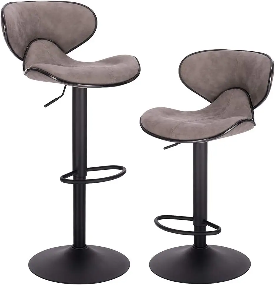 

Adjustable Counter Height Bar Stools Set of 2, Swivel Tall Kitchen Counter Island Dining Chair with Backs