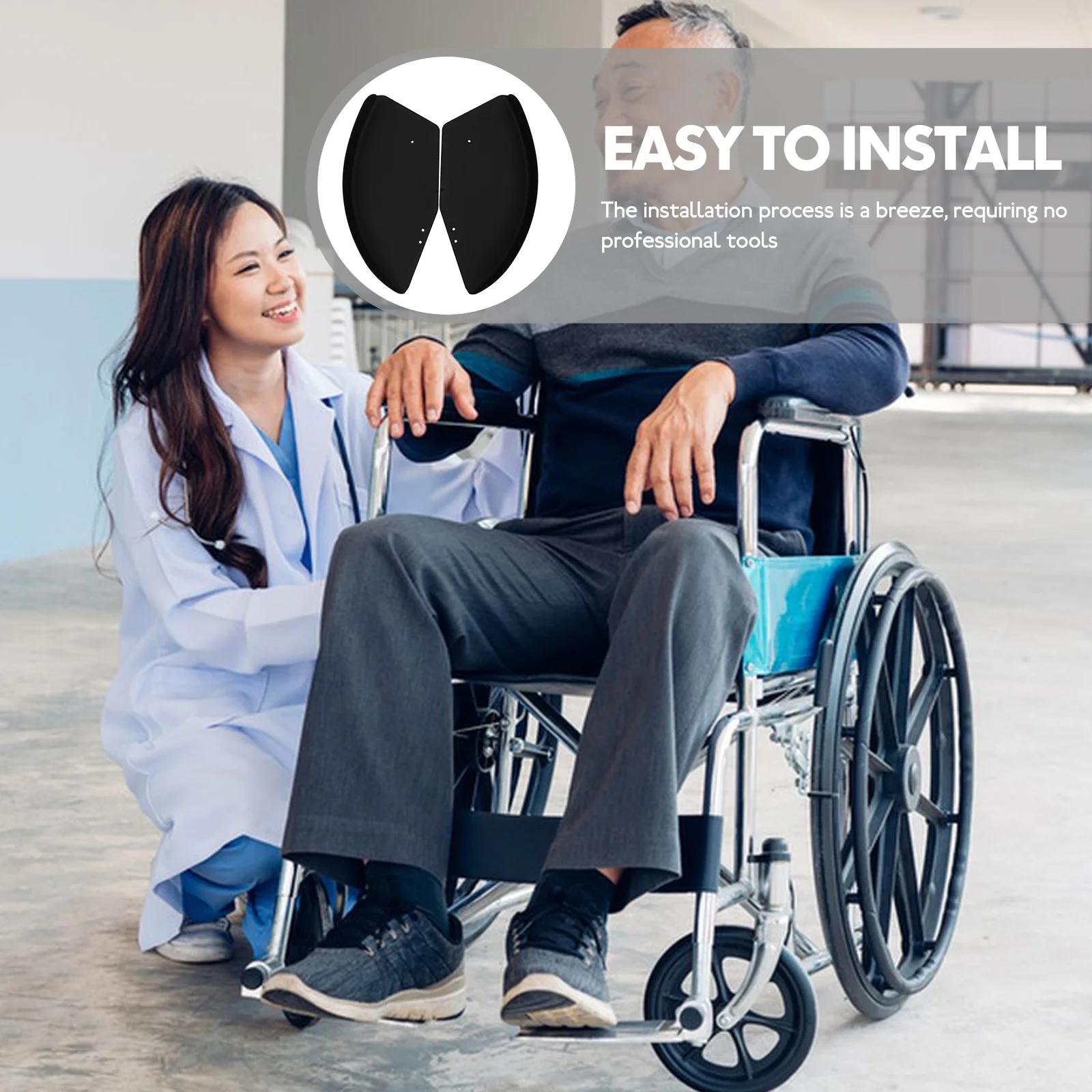 

1Pair Wheelchair Protective Guard Board Universal Fit Side Skirt Wind Shield Accessory for Enhanced Driving Experience