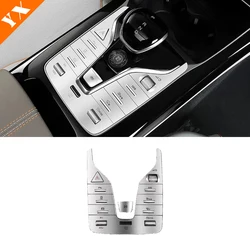 For Byd Qin Plus DM-I/EV 2021-2023 Accessories Aluminum Car Gear Shift Button Center Console Switch Button Sticker Cover