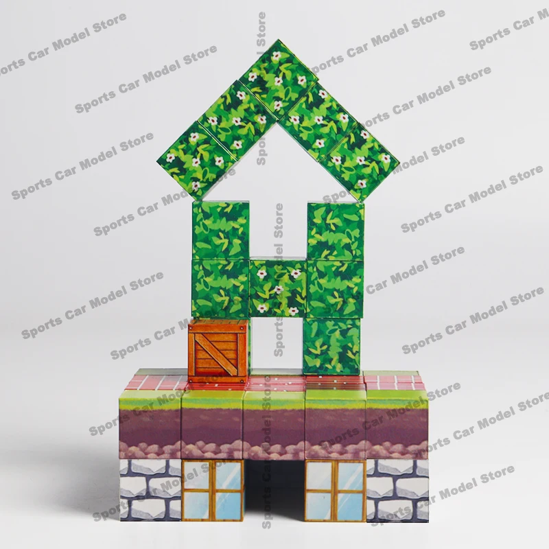 Magnetyczne Klocki Konstrukcyjne World Cube Magnet World Zestaw dla Dzieci od 3 Lat DIY Model Edukacyjny STEM Najlepsza Zabawka Sensoryczna Montessori