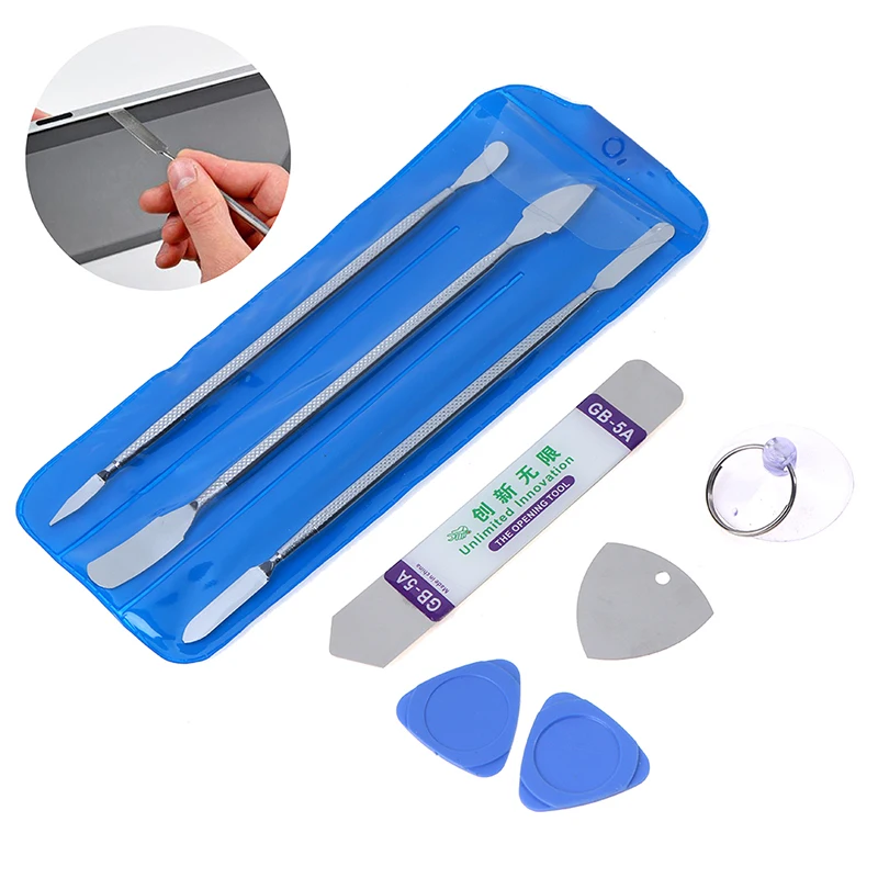 8pcs Phone Repair Metal Opening Tool Cellphone Disassemble Crowbar Steel Pry